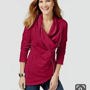 INC asymetrical zip cardigan NWT size XL